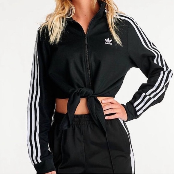 New Adidas Woman’s Original Track Jacket Tie Up Rare - Picture 4 of 6